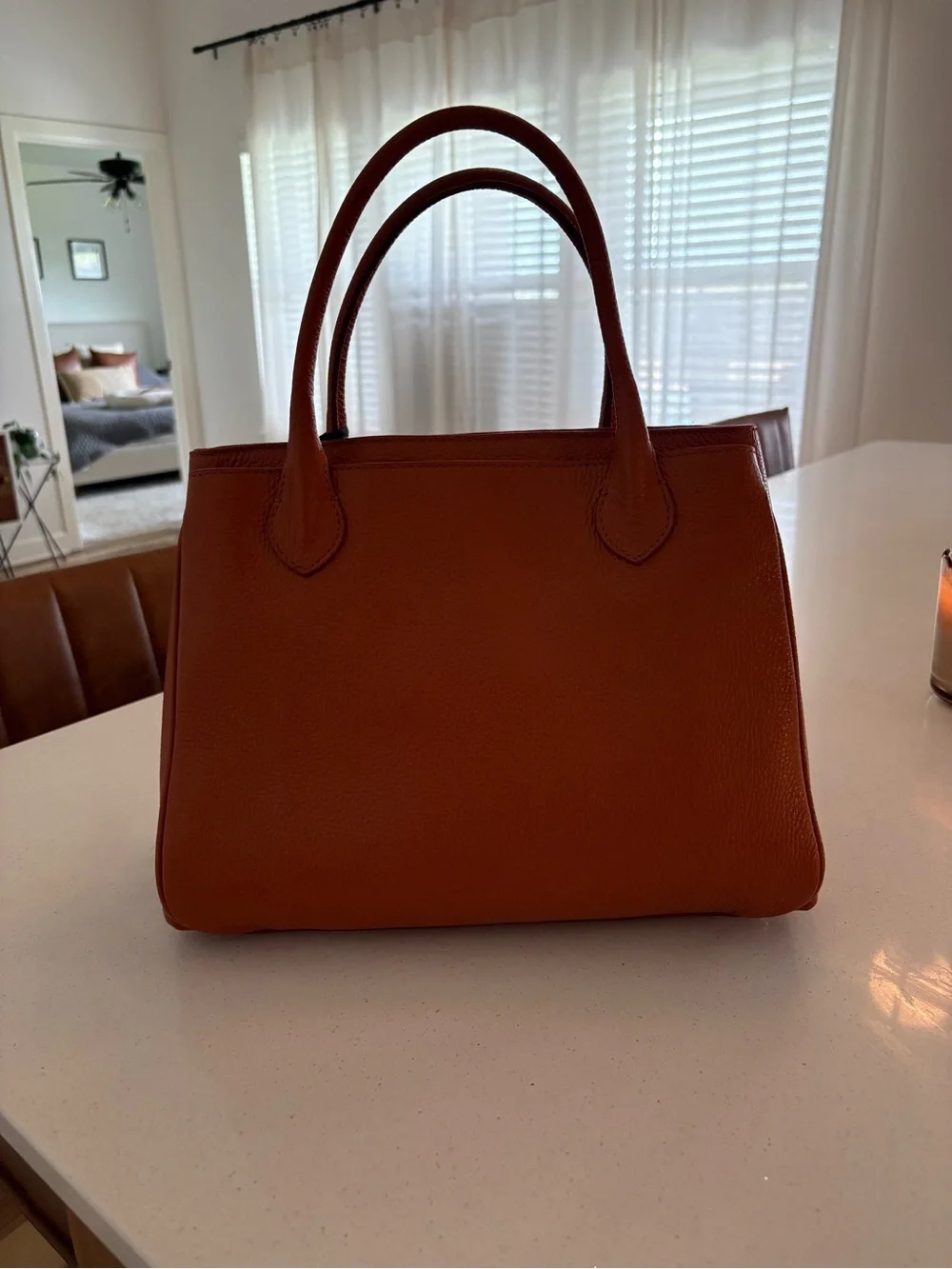 Iacucci Italian Leather Purse - Red Brown